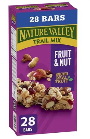 Nature Valley Chewy Trail Mix Granola Bars, Fruit and Nut, 28 ct, 980 g