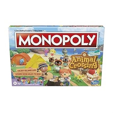 Monopoly Animal Crossing New Horizons Edition Board Game for Ages 8+ Fun Game
