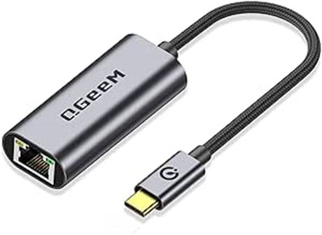 QGeeM USB C to Ethernet Adapter,Type C Gigabit Ethernet Adapter Cable