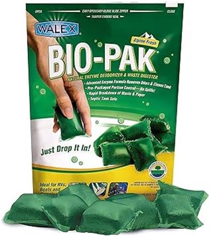 10 Pack Walex Bio-Pak RV Black Holding Tank Deodorizer and Digester