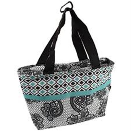 Arctic Star Insulated Cooler Floral Fashion Tote Bag with Carabiner Clip - Beaut