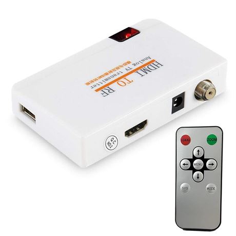 RF Modulator HDMI Coax Adapter VHF HD Digital Video Input Converter for DVR