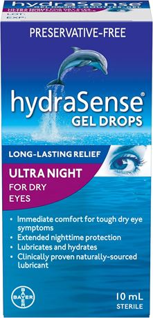 hydraSense Ultra Night Gel Eye Drops, 10 ml