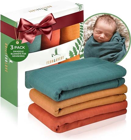 Fern & Avery Swaddle Blankets - Organic Cotton and Bamboo Baby Blankets