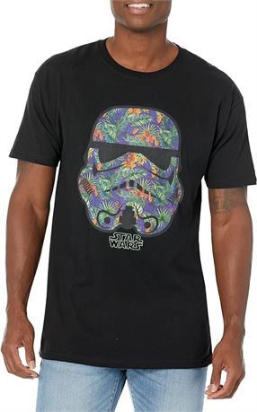 MED - STAR WARS mens Humid Helmet Graphic T-shirt T Shirt, Black