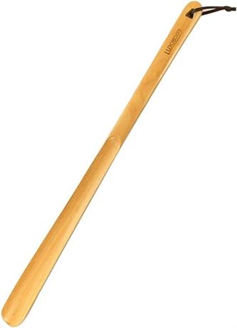 Luxdecor Long Handled Wooden Shoehorns-24in Wooden Long Handle Shoe Horn