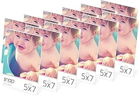 SNAP 5x7 Clear Acrylic Self Standing Frame (Set of 12) #8001H10C