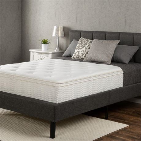 QUEEN Zinus Classic 12 Inch Euro Top Pocketed Spring Mattress Pressure Relieving