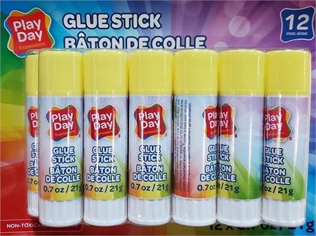 Play Day Expressions Non-Toxic Glue stick 12 pack x 0.7oz/21g