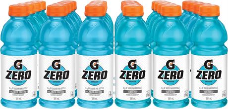 24 Gatorade Zero Glacier Freeze Electrolyte Beverage, 591 mL Bottles, 4 x 6 Pack