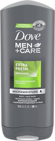 400ml Dove Men + Care Extra Fresh Body & Face Wash for cooling refreshment