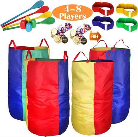 CWLAKON Outdoor Carnival Games Potato Sack Race Bags for Kids Adults, Egg