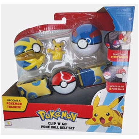 Pokémon Clip 'N' Go Poké Ball Belt Set - Pikachu, Poké Ball & Timer Ball