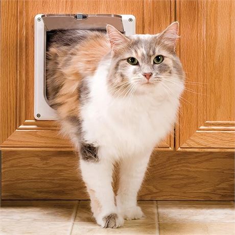 PetSafe Interior Cat Door: 2-Way Locking, Indoor Pet Door Flap - Tinted Privacy