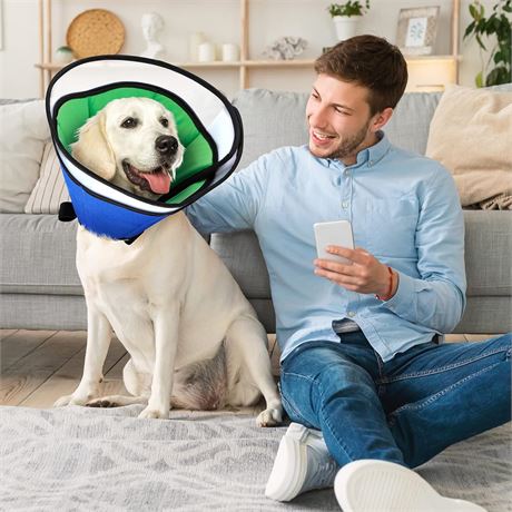 XXL (Neck: 16-21") Dog Cone for Large Medium Small Dogs After Surgery