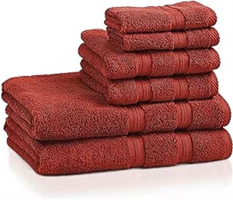 Superior 100% Cotton Smart Dry Zero Twist 6-Piece Towel Set