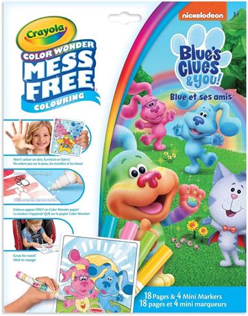 Crayola Canada CW,Blues Clues,FD,W/4CT MKRS, Holiday Toys, Gift for Boys and Gir