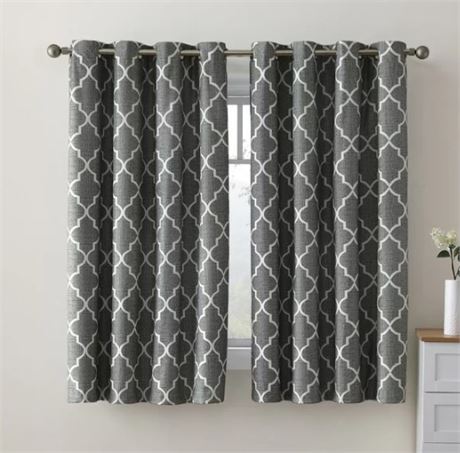 52x63 Puma Polyester Blackout Curtains / Drapes Pair (Set of 2)