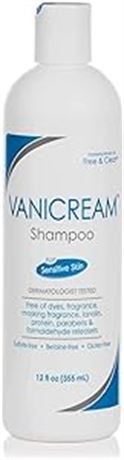 Vanicream Free & Clear Hair Shampoo for Sensitive Skin, fragrance free,12 Ounce