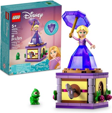 LEGO Disney Princess Twirling Rapunzel 43214 Building Toy with Diamond Dress