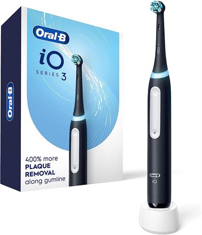 Oral-B iO3 Electric Toothbrush (1) with (1) Charger, Rechargeable, Black