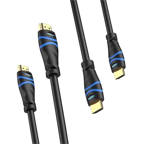 BlueRigger 8K HDMI Cable 10FT- 2 Pack, (8K 60Hz HDR, HDCP 2.2, High Speed 48Gbps