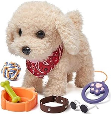 TUMAMA Electronic Dog Toy Pet,Remote&Voice Control Interactive Plush Puppy Toy