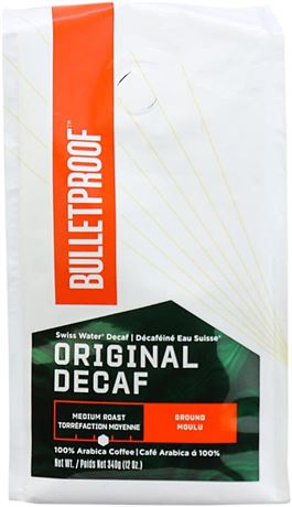 The Original Ground Decaf Coffee, Medium Roast, 340 grams, Bulletproof Keto