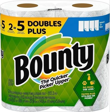 Bounty Select-A-Size Paper Towels, White, 2 ct