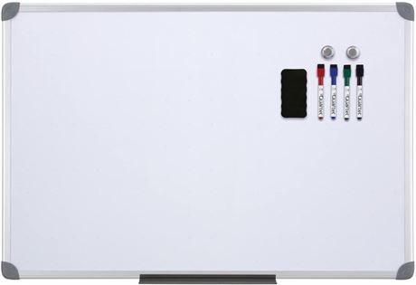 Quartet Euro Magnetic Dry Erase Board Value Pack, 24 x 36 Inches, Aluminum Frame