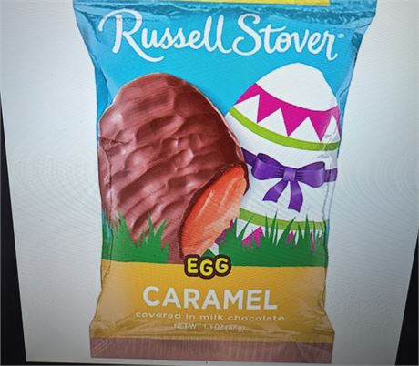 6 PACK Russell Stover® Milk Chocolate SEA SALT Caramel Easter Egg 1.3 OZ