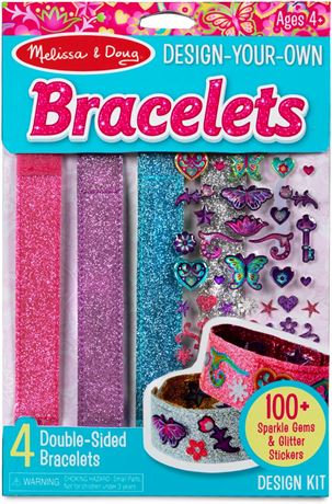 Melissa & Doug Design-Your-Own Bracelets With 100+ Sparkle Gem