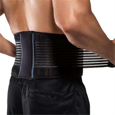 XXL - BraceUP Back Support, Back Brace for Men and Women - Lumbar Support