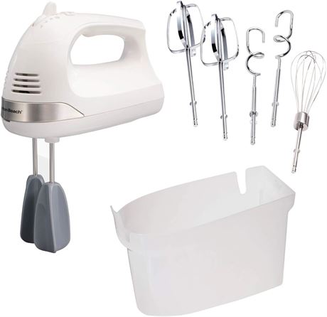 Hamilton Beach Snap-On Case, 7 Attachments Including Dough Hooks and Whisk