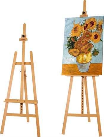 VISWIN Adjustable Height Display Easel 57" to 76", Holds Canvas up to 43", Holds