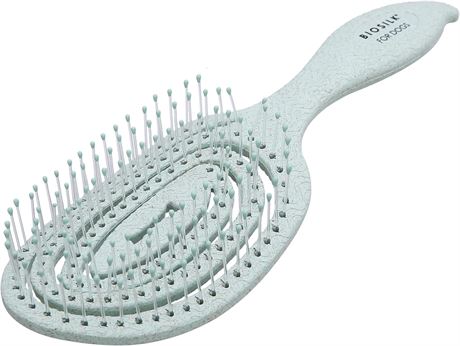 BioSilk for Pets Eco-Friendly Detangling Pin Brush for Dogs in Mint Green | Easy