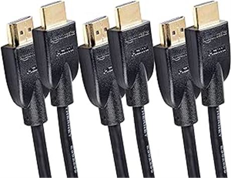 6 Feet, Pack of 3 Basics High-Speed HDMI Cable (18 Gbps, 4K/60Hz)