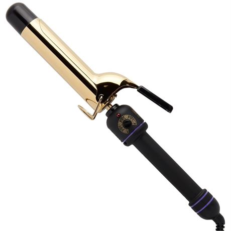 HOT Tools HTIR1576F Pro Signature Gold 1-1/4" Curling Iron, High Heat Up to 430°