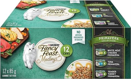 Fancy Feast Medleys Wet Cat Food, Primavera Collection Variety Pack 3 Flavours
