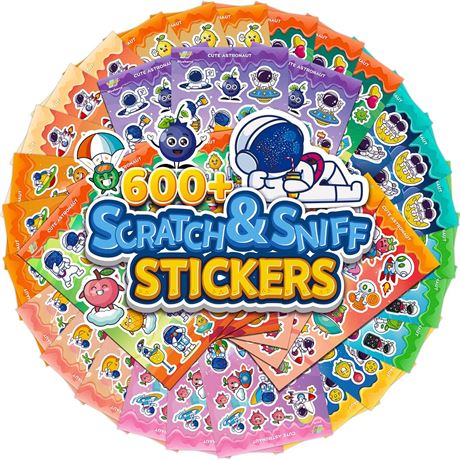 Scratch and Sniff Stickers, Smelly Space Stickers 36 Sheets 12 Scents