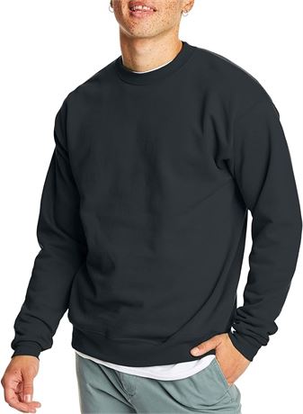 LRG - Hanes Men’s EcoSmart Fleece Sweatshirt, Black