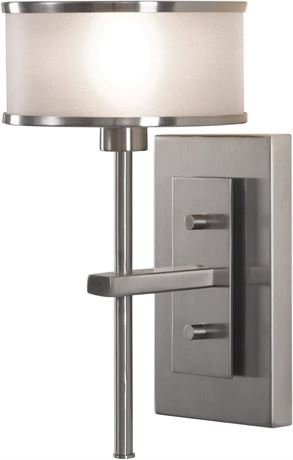 Feiss WB1378BS 1-Bulb Wall Sconce, Brushed Steel Finish