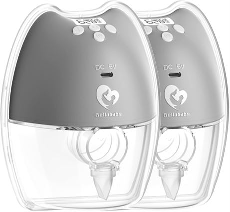 Bellababy Double Wearable Breast Pump Hands Free, Silent and Pain Free