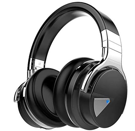 Cowin E7 Active Noise Cancelling Bluetooth Over-Ear Headphones, Black