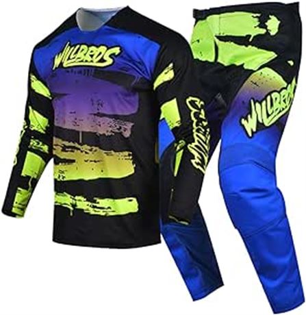 Size XXXL 40 Willbros Motocross Jersey Pant Combo Men Women Motorcycle MX