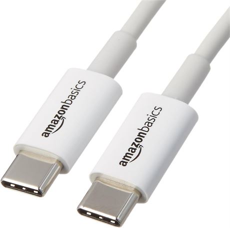 6-Foot Basics USB Type-C to USB Type-C 2.0 Charger Cable, White