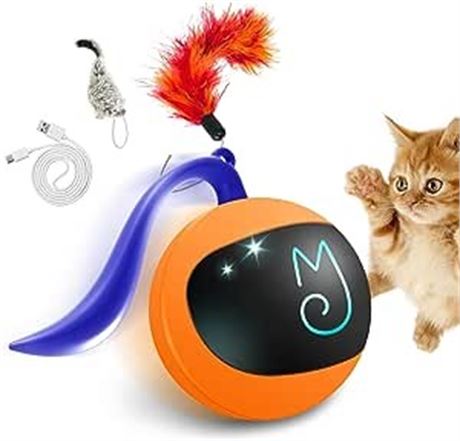 Migipaws Cat Toy, Automatic Moving Ball Bundle Classic Mice