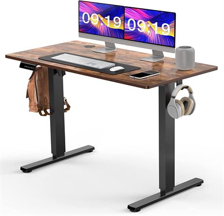 Standing Desk, 55 x 24 in Computer Desk Electric Height Adjustable Desk Home