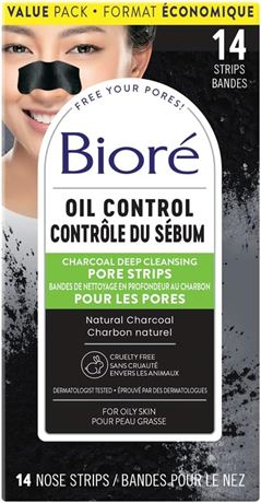 Bioré Deep Cleansing Charcoal Pore Strips Value Pack (Pack of 9)
