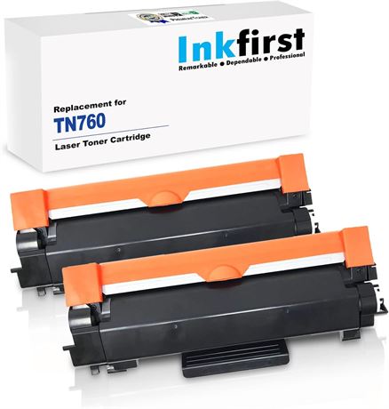 2 High Yield Inkfirst Toner Cartridges TN-760